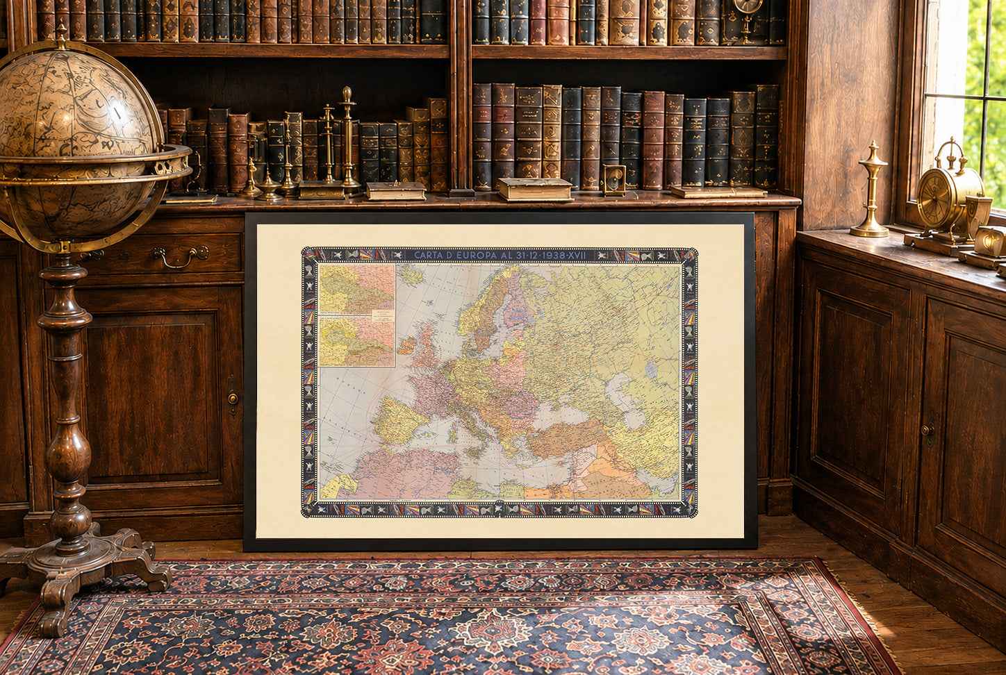 Europe Political Map Poster (1938) - Vintage Pre-WWII Europe Wall Art